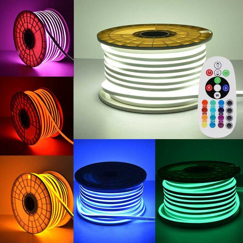 ELS Electrical & Lighting Solutions, 12V RGB LED Flexible Neon Rope Kit - incl. Remote & Driver