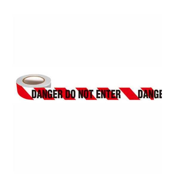 Tuff Stuff, "DANGER DO NOT ENTER" Red & White Stripe Tape 75mm x 50mtr