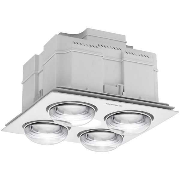 Martec, Martec Forme 4 3-in-1 Bathroom Heater with 4 Heat Lamps, Exhaust Fan with Tricolour LED Light (MBHF4LW)
