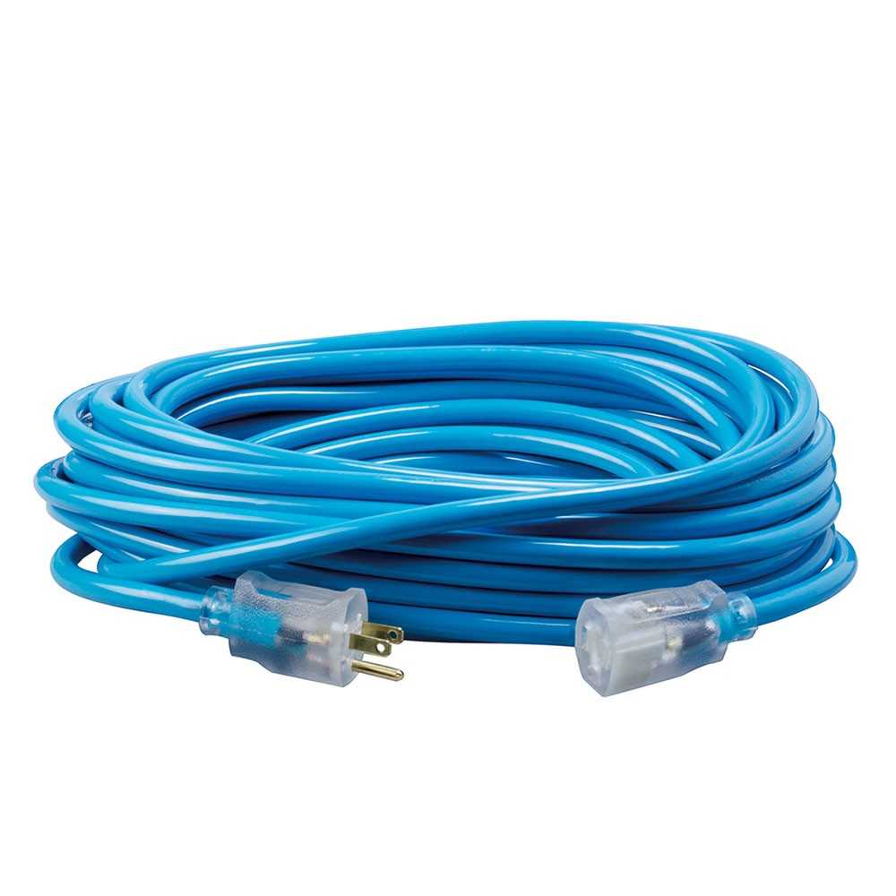 Southwire, Southwire 2578SW000H 12/3 50' SJTW Cool Blue Extension Cord W/Lighted Ends (Extra Durable HD)