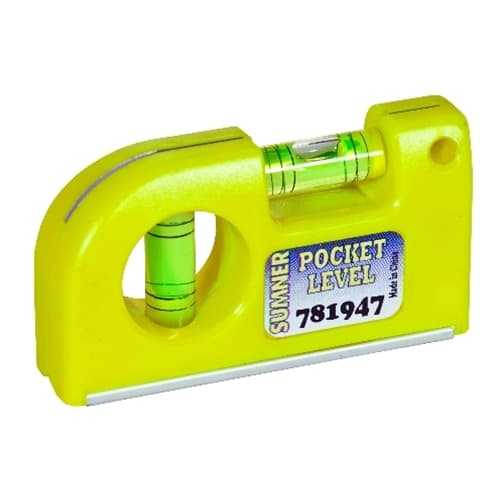 Sumner, Sumner 781947 Plastic Magnetic Pocket Level, Yellow