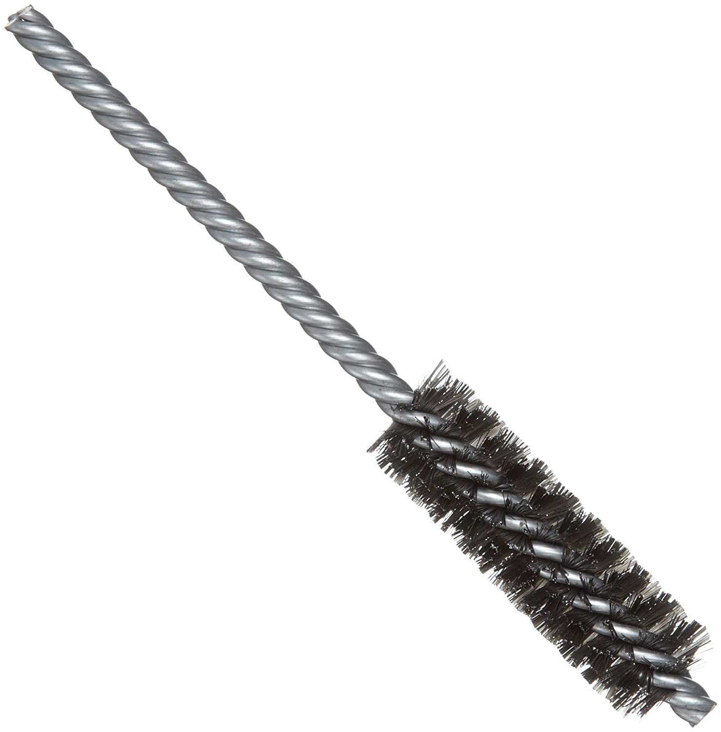 Weiler, Weiler 21108 0.005" Wire Size. 5/8" Diameter. 5" Length. Steel Bristles. Double Stem Double Spiral Power Tube Brush