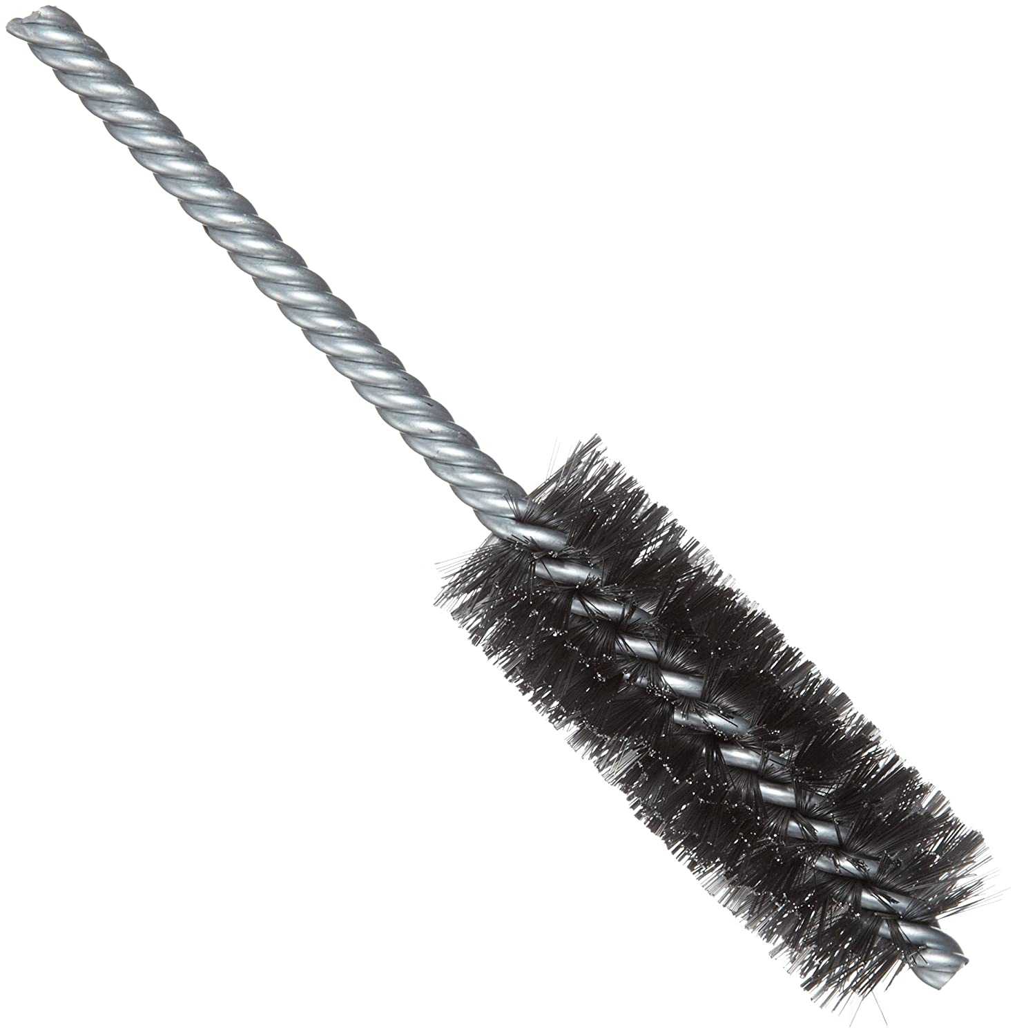 Weiler, Weiler 21114 0.006" Wire Size. 1" Diameter. 5-1/2" Length. Steel Bristles. Double Stem Double Spiral Power Tube Brush