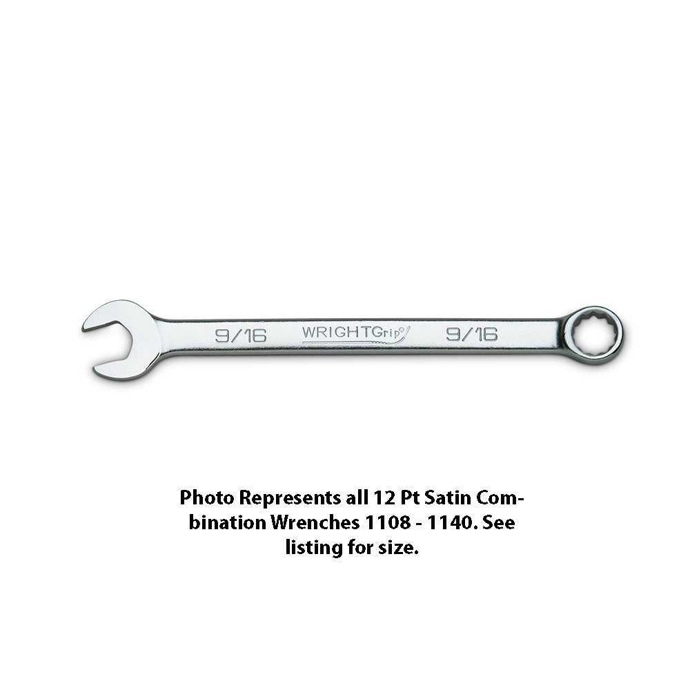 Wright Tool, Wright Tool 1122 Combination Wrench WRIGHTGRIP 2.0 12 Point Satin 11/16"
