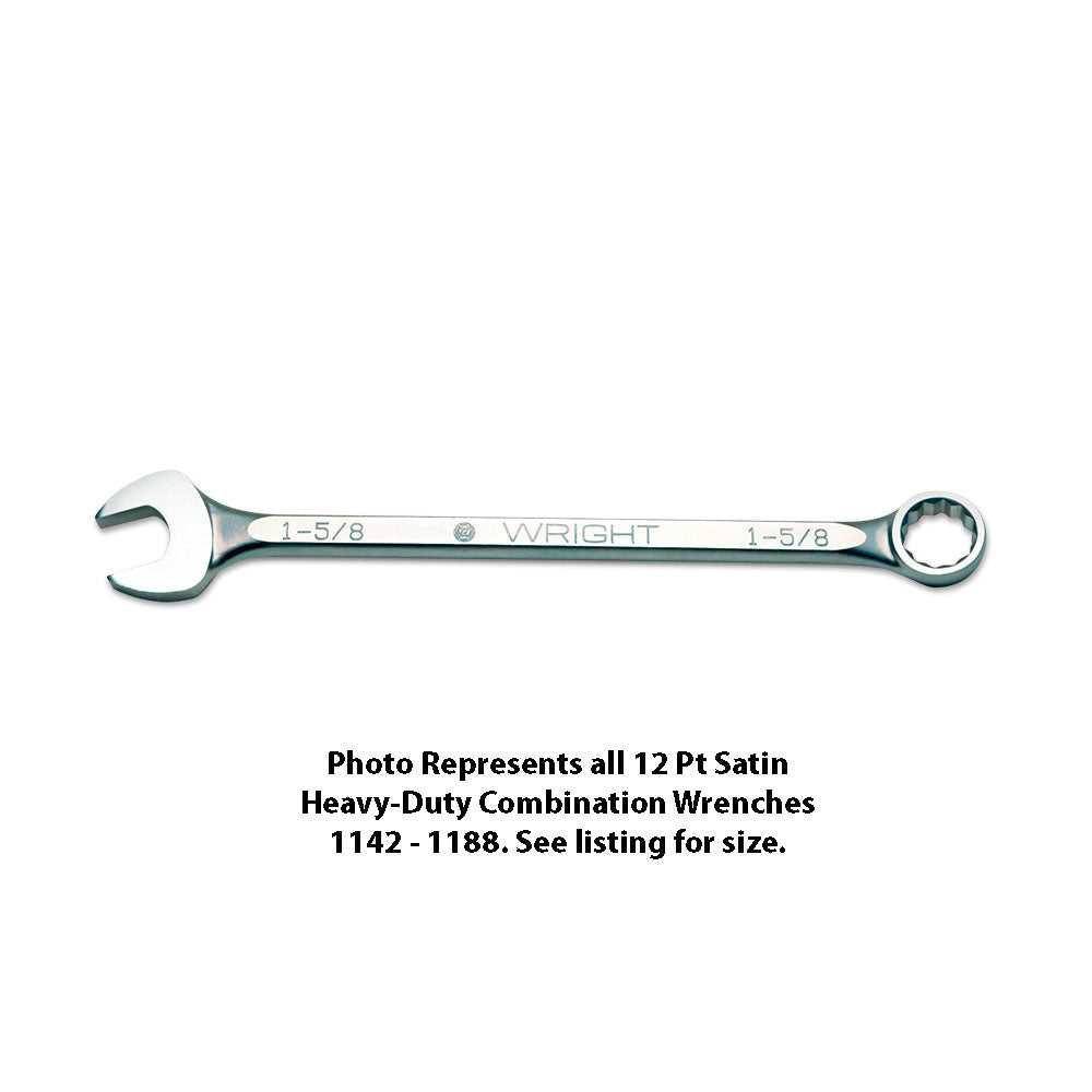 Wright Tool, Wright Tool 1152 Combination Wrench WRIGHTGRIP 2.0 12 Point Satin 1-5/8"