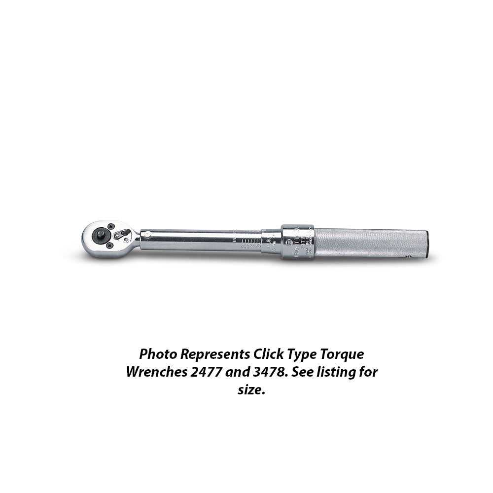Wright Tool, Wright Tool 3478 3/8" Drive Click Torque Wrench w Ratchet Handle 30-200" lbs