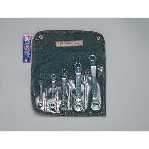 Wright Tool, Wright Tool 9429 5 Piece Ratcheting Box Wrench Set 1/4"-7/8"
